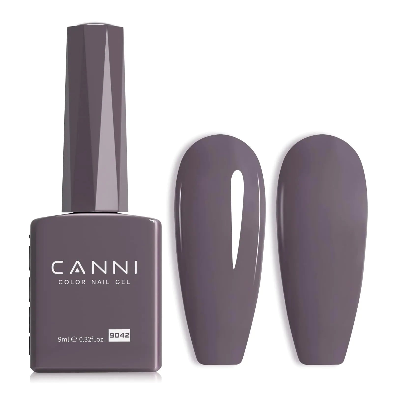 CANNI Grey Gel Nail Polish - Dark Grey Violet Brown High Gloss UV Gel for French Manicure - Vivareflex Online