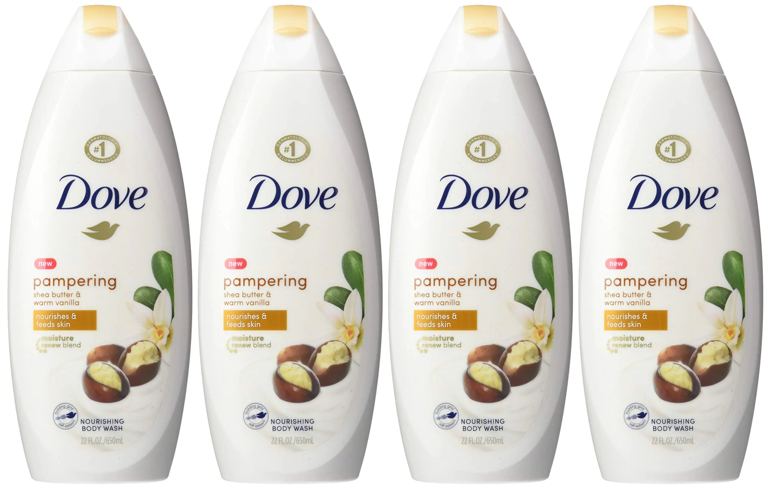 Dove Purely Pampering Body Wash for Dry Skin – Shea Butter & Warm Vanilla, 22 Fl Oz (Pack of 4) - Vivareflex Online