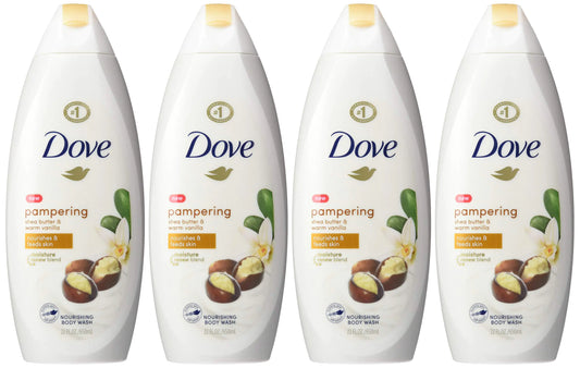 Dove Purely Pampering Body Wash for Dry Skin – Shea Butter & Warm Vanilla, 22 Fl Oz (Pack of 4) - Vivareflex Online