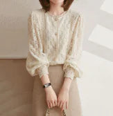 Elegant Pearl Lace Blouses Vivareflex Online