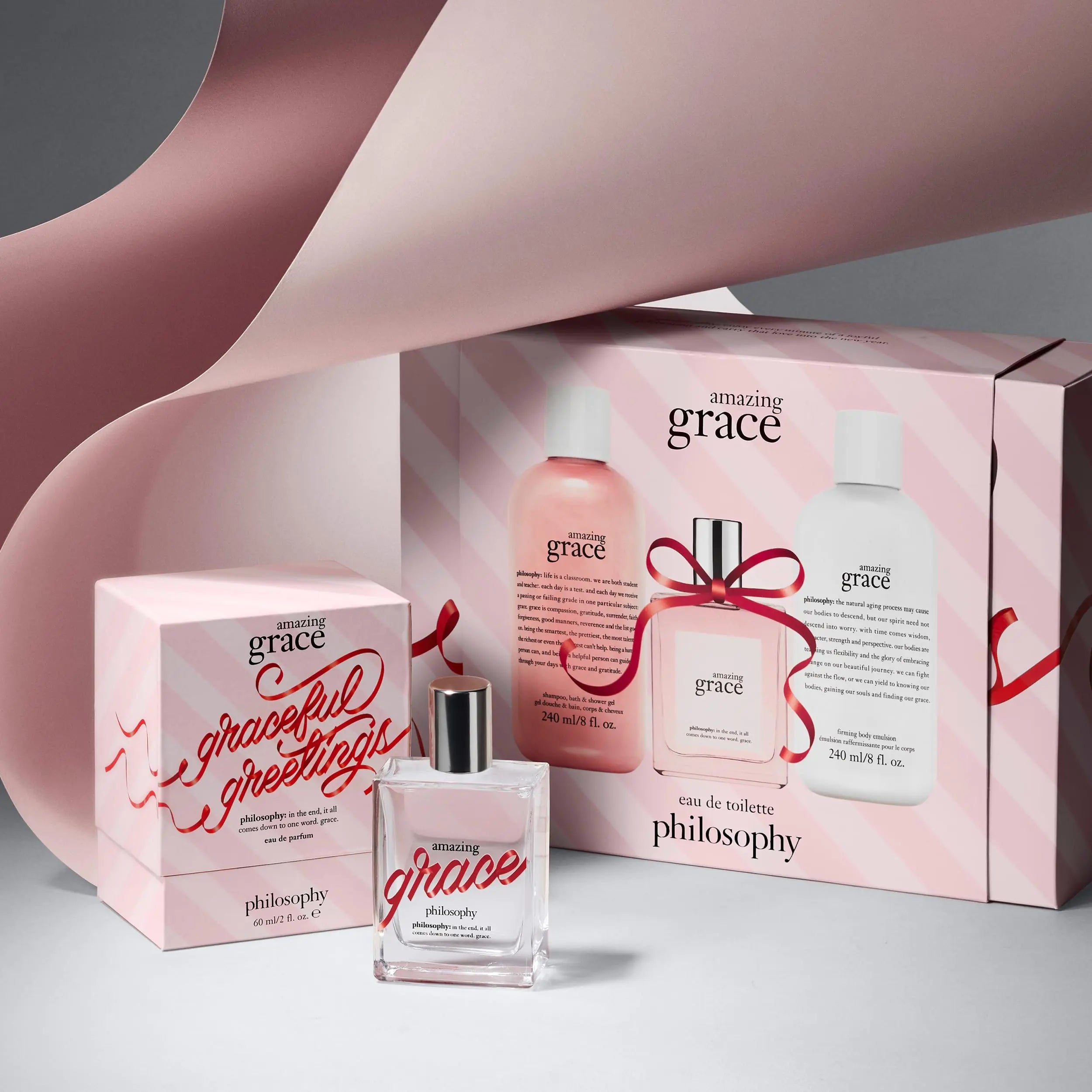 Filosofía Amazing Grace Eau de Toilette - Perfume de mujer limpio y floral - Con notas de bergamota, muguete y almizcle - Perfume de lujo para mujer - Fragancia duradera 2 Fl Oz (Paquete de 1) 