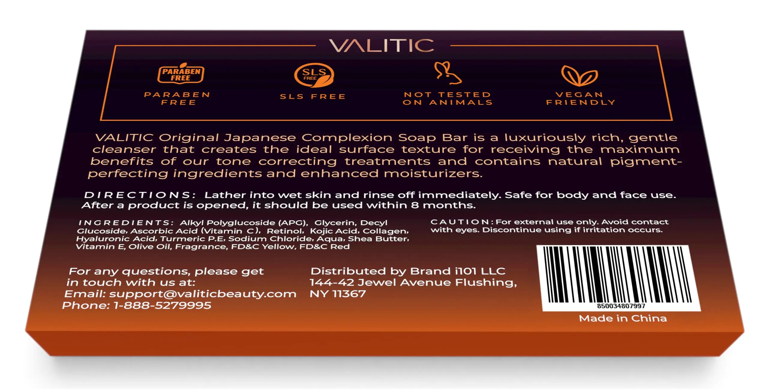 Valitic Unisex Dark Spot Corrector Bar, 100g - Exfoliating, SLS and Paraben-Free Turmeric Soap for Skin Tone Correction, Vitamin C, Retinol and Collagen Blend 3 Pack + Bag