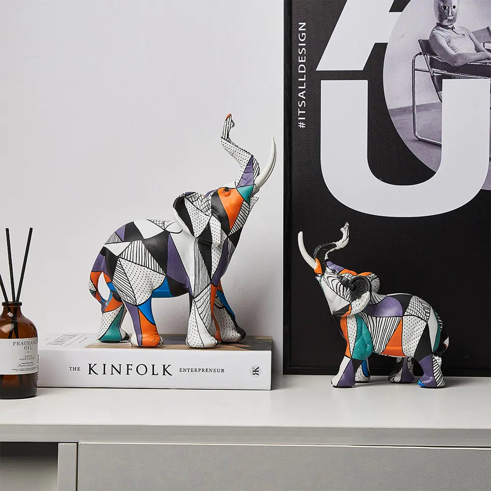 Painting Art Elephant Sculptures & Figurines Modern Decoration - Vivareflex Online