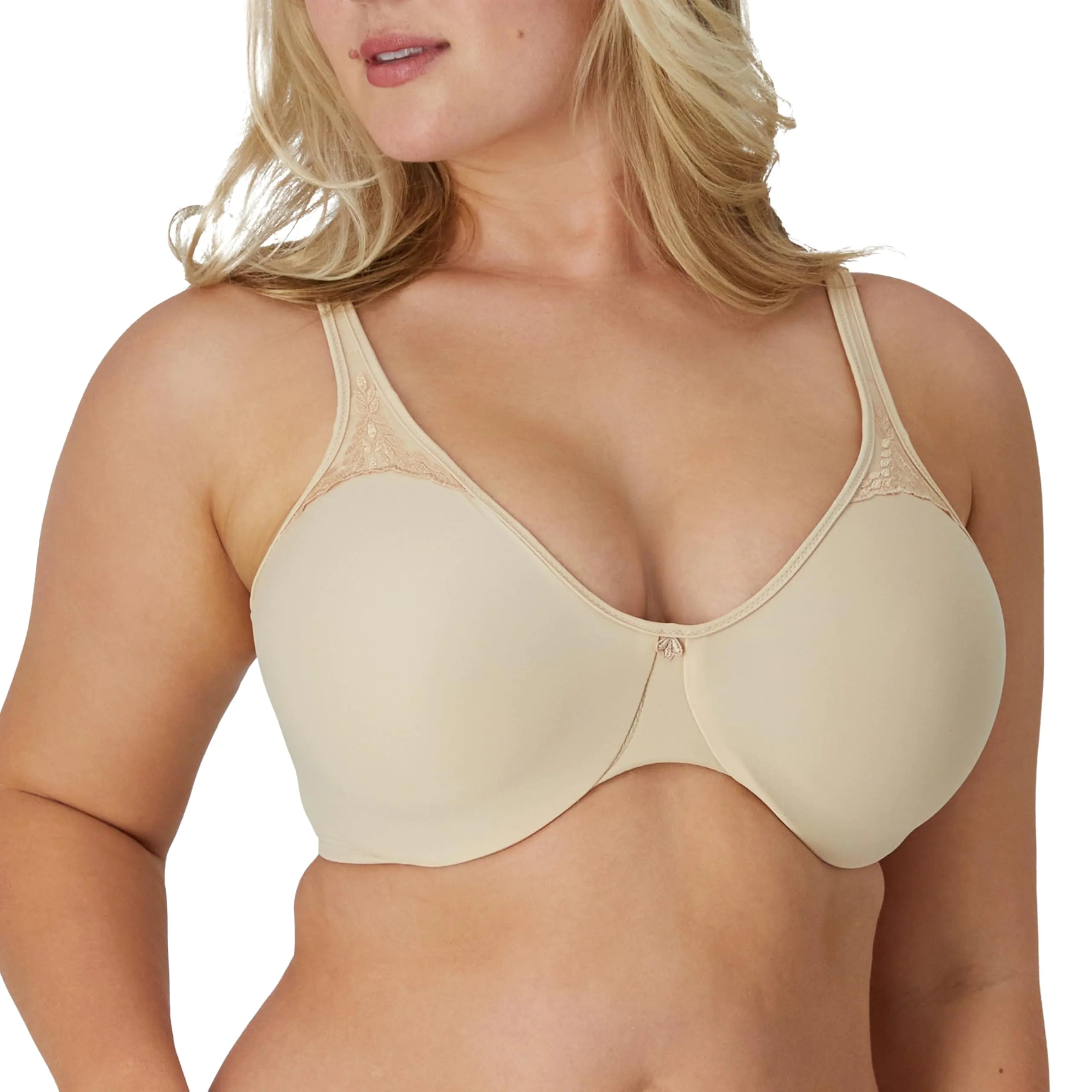 Bali Women's Minimizer Bra, Passion for Comfort Full-Coverage Underwire Bra, Seamless Cups 40G Soft Taupe