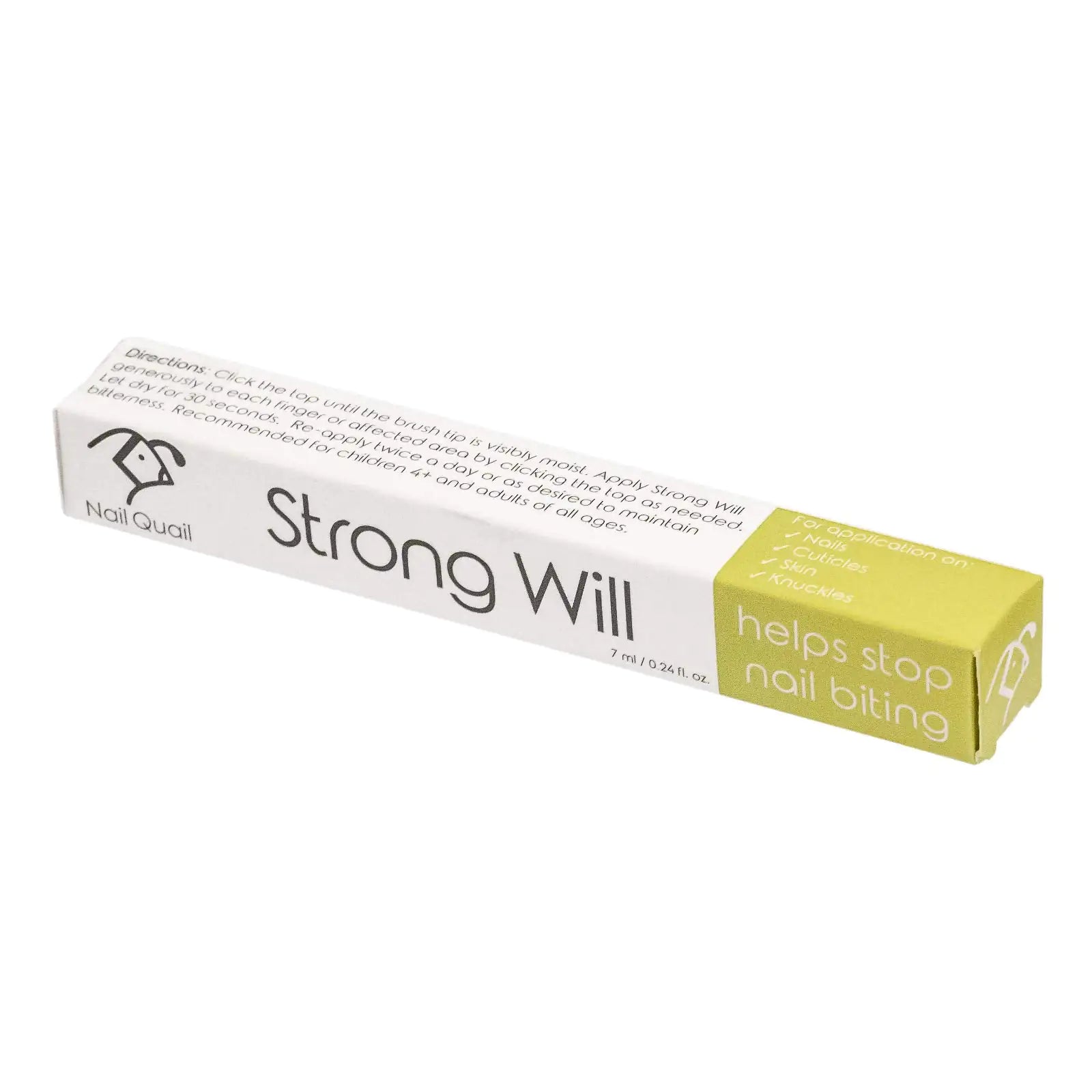 Bolígrafo anti-mordeduras de uñas Strong Will, 7 ml, fabricado en EE. UU. 