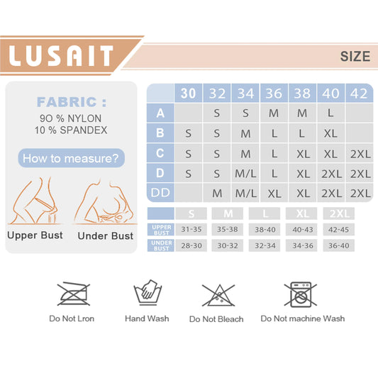 Lusait Strapless Bra for Women Non-Slip Silicone Padded Bandeau Bra Wireless Tube Top Bra - Vivareflex Online