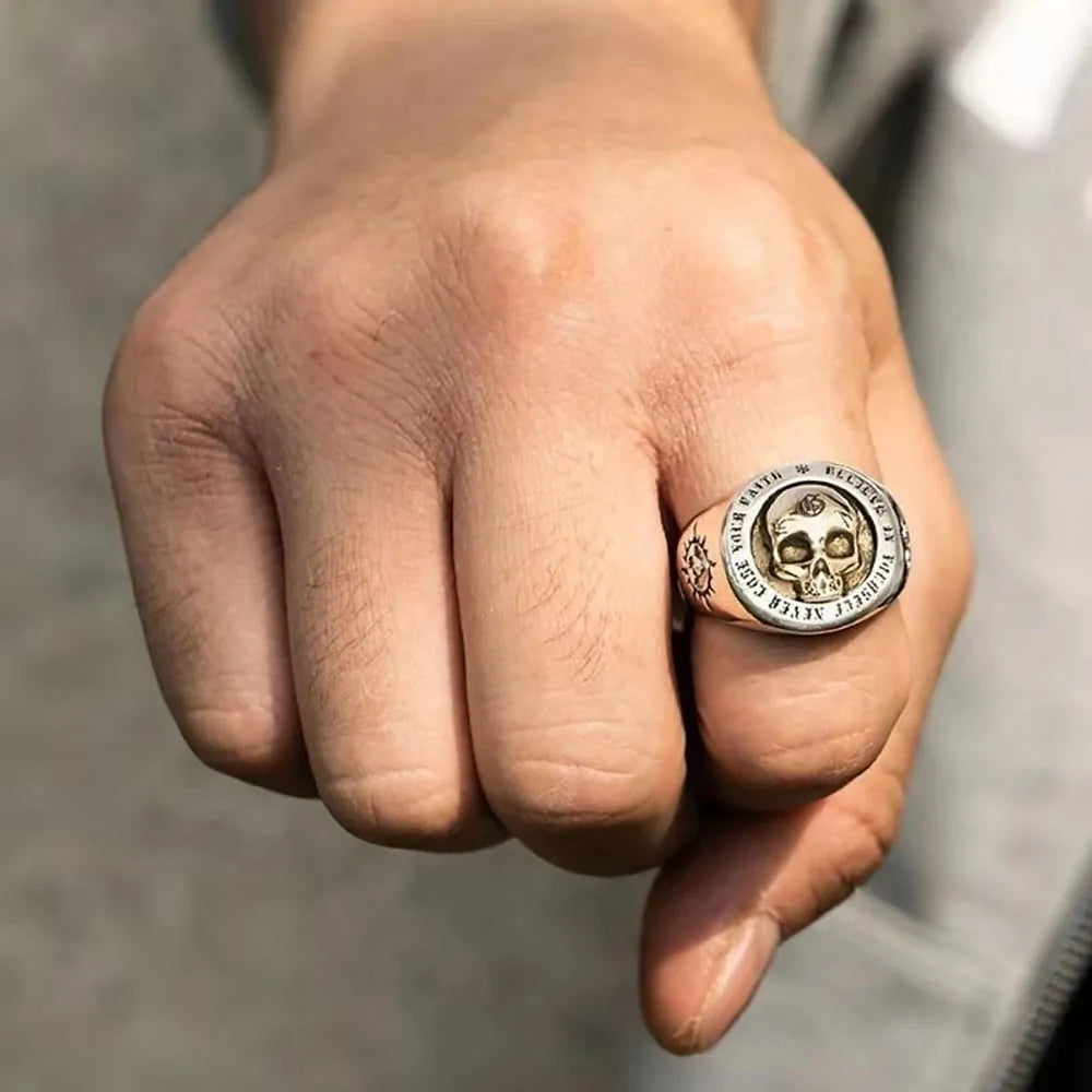 Vintage Skull Rings for Men: Domineering Hip-hop Punk Rock Jewelry Vivareflex Online