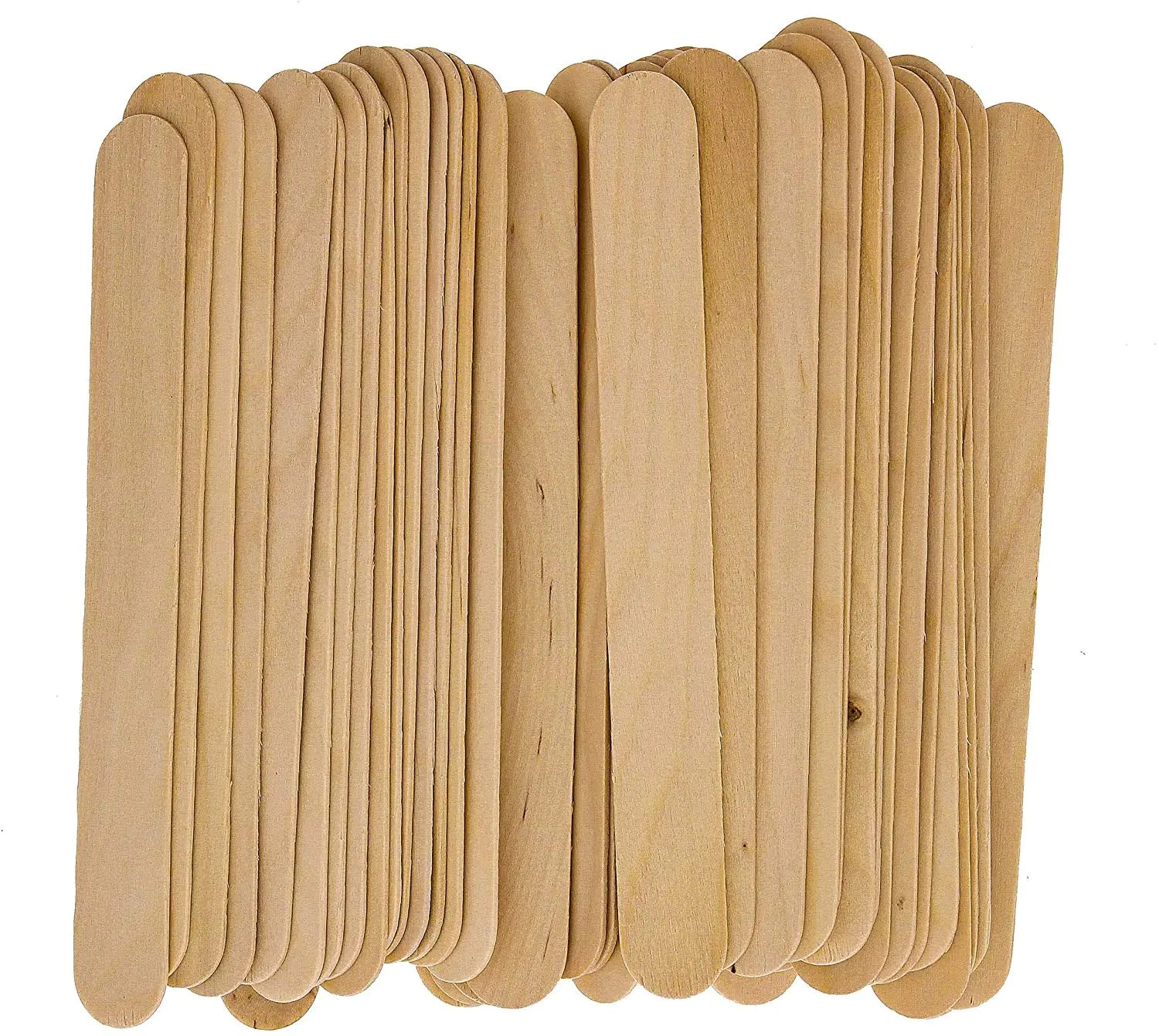 Dukal - Palitos de cera de madera grandes - Aplicador para depilación corporal con cera, ¾” x 6” (paquete de 100) 100 unidades (paquete de 1) 