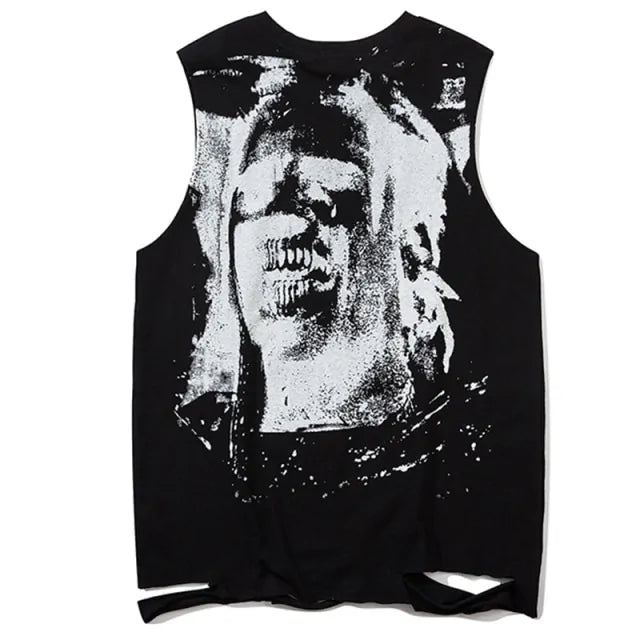 Men Horror Portrait Tank Top Vivareflex Online