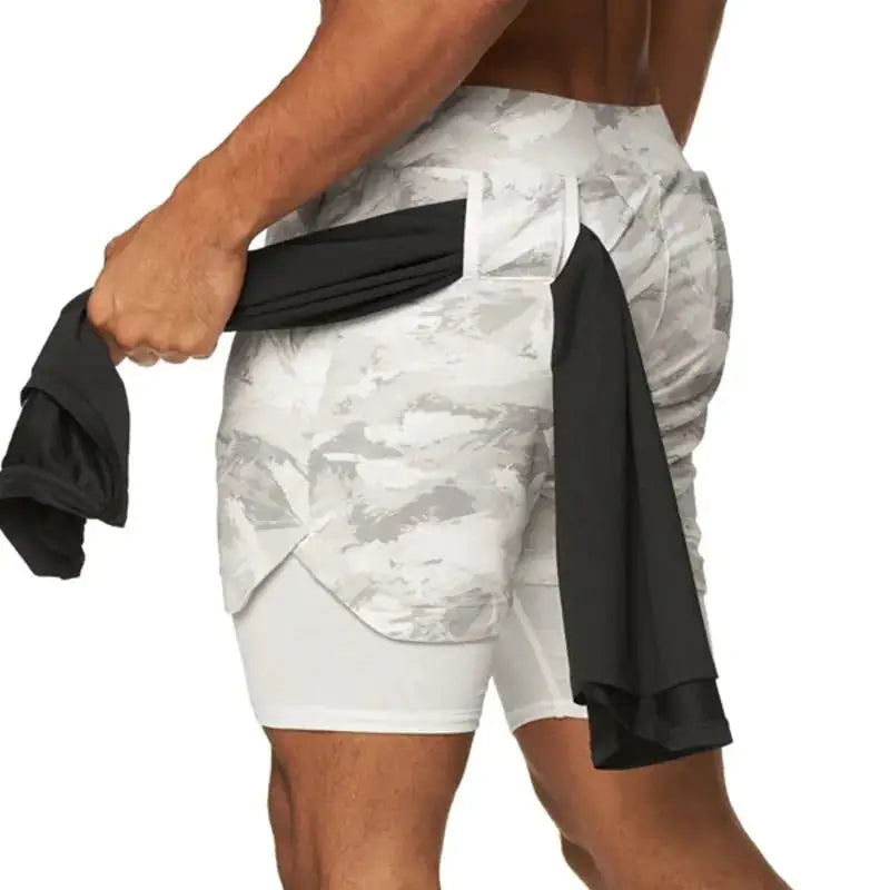 Camo 2-in-1 Running Shorts For Men Vivareflex Online