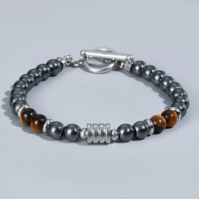 Clasp Tiger Eye Bracelet for Men Vivareflex Online