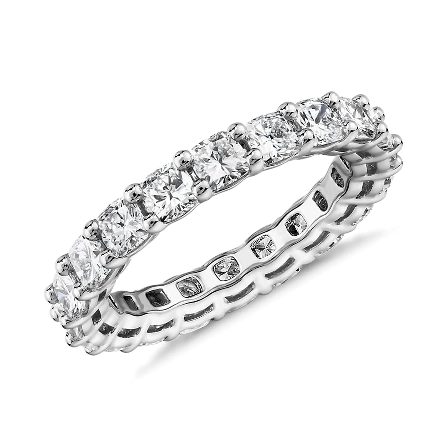 Bagues plaquées or 14 carats PAVOI avec zircone cubique Love Ring | Bagues empilables de 4 mm pour femmes | Bagues en or pour femmes Or blanc 5