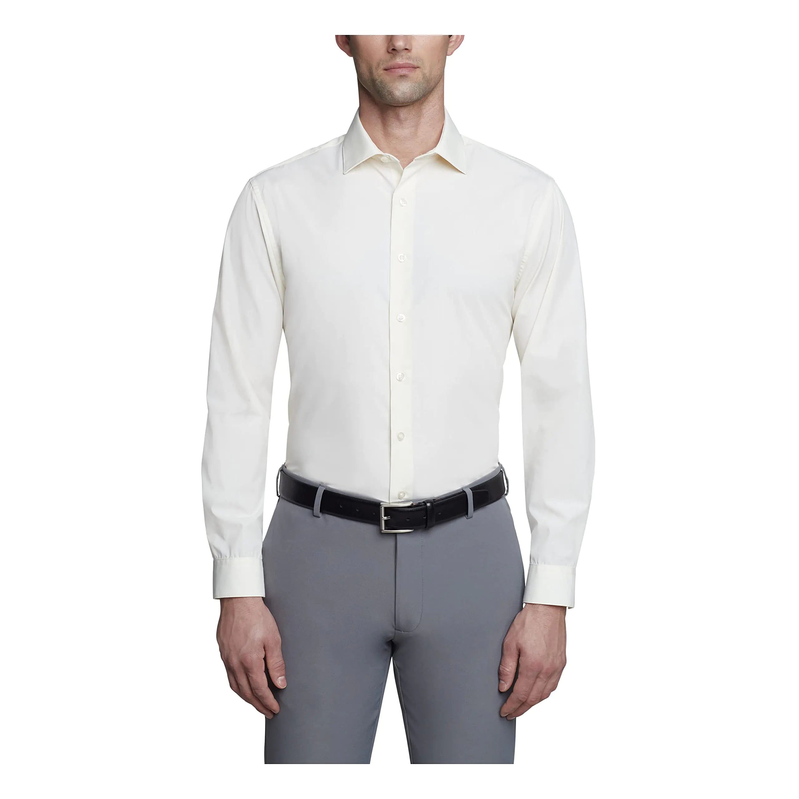 Chemise habillée pour homme NON RÉPERTORIÉE, coupe slim, couleur unie, col 18