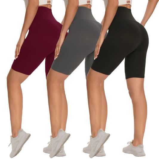 3 Pack Biker Shorts for Women – 8"/5"/3" High Waisted Tummy Control Workout Yoga Running Athletic Shorts Vivareflex Online