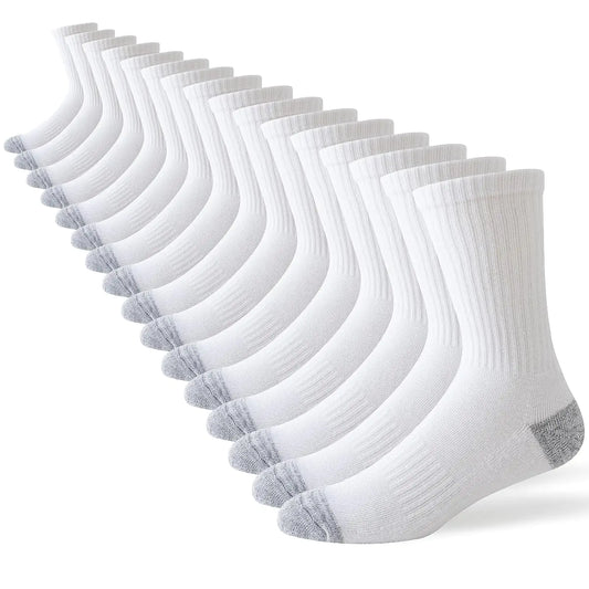 JOYNÉE 8 Pairs Mens Crew Cushion Socks Work Athletic Running Socks Casual Breathable Socks for Men - Vivareflex Online