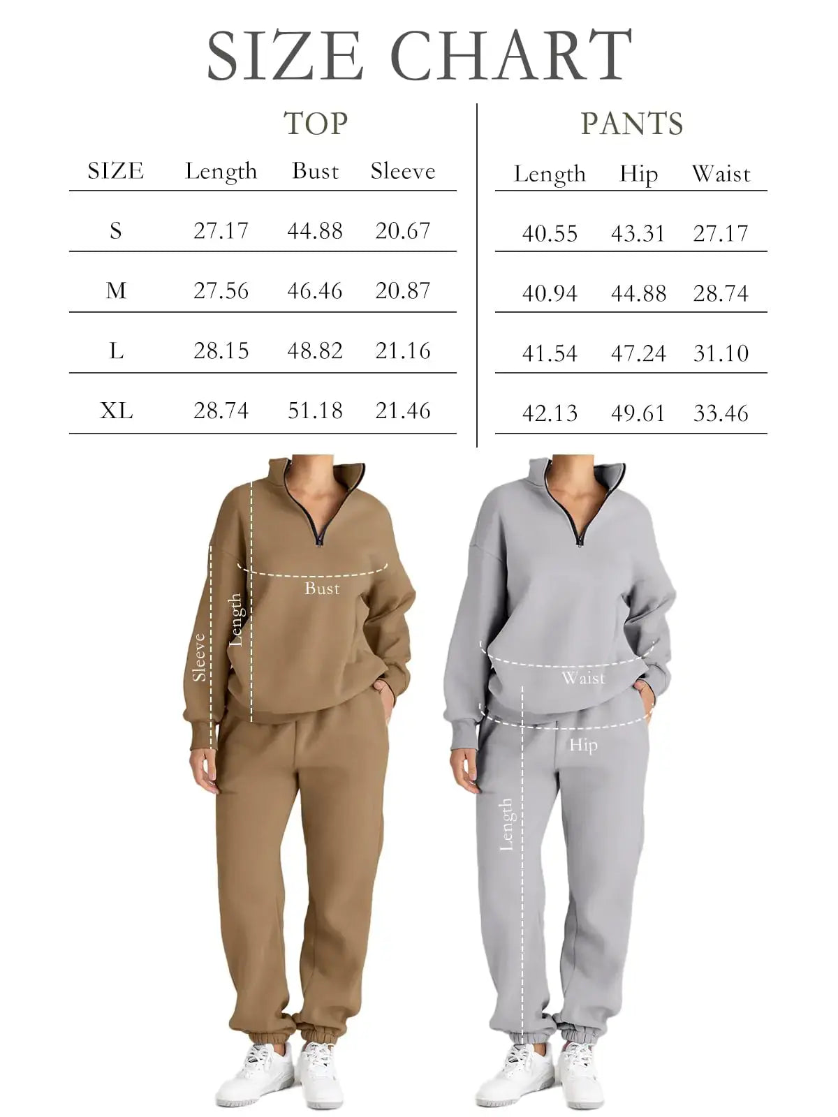AUTOMET Womens 2 Piece Outfits Long Sleeve Sweatsuits Sets Half Zip Sweatshirts with Joggers Sweatpants - Vivareflex Online