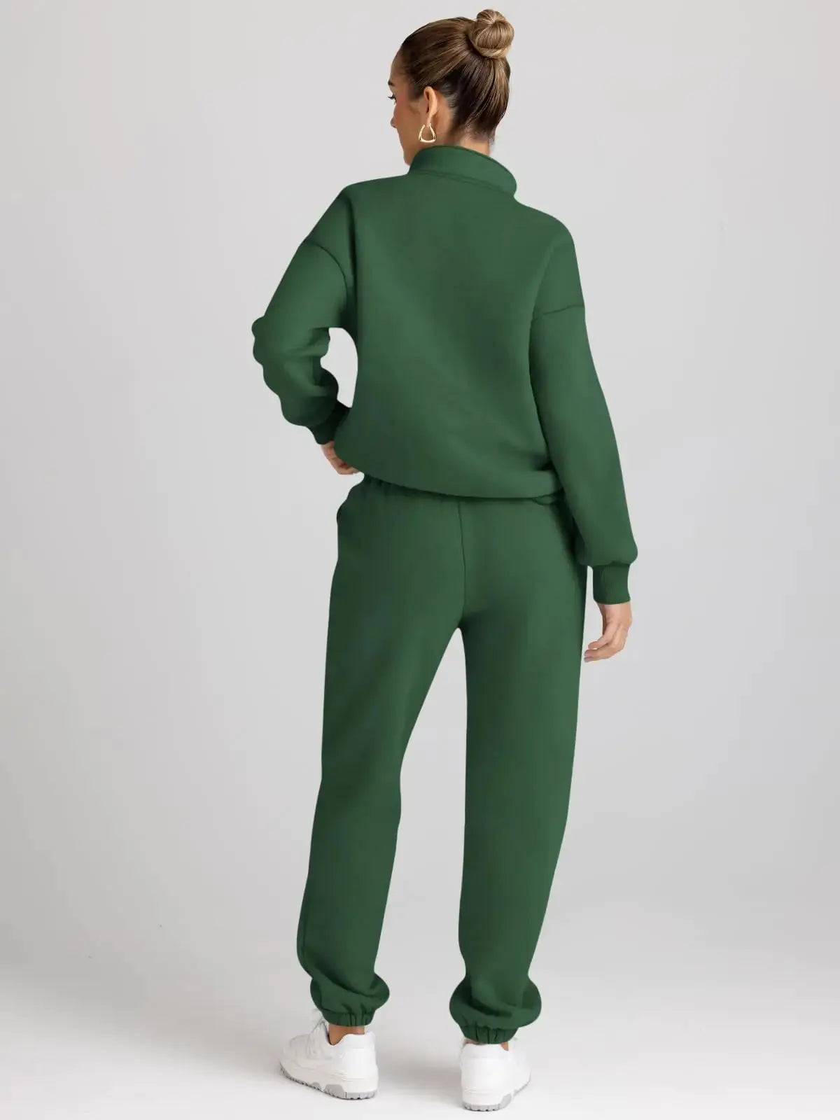 AUTOMET Womens 2 Piece Outfits Long Sleeve Sweatsuits Sets Half Zip Sweatshirts with Joggers Sweatpants - Vivareflex Online