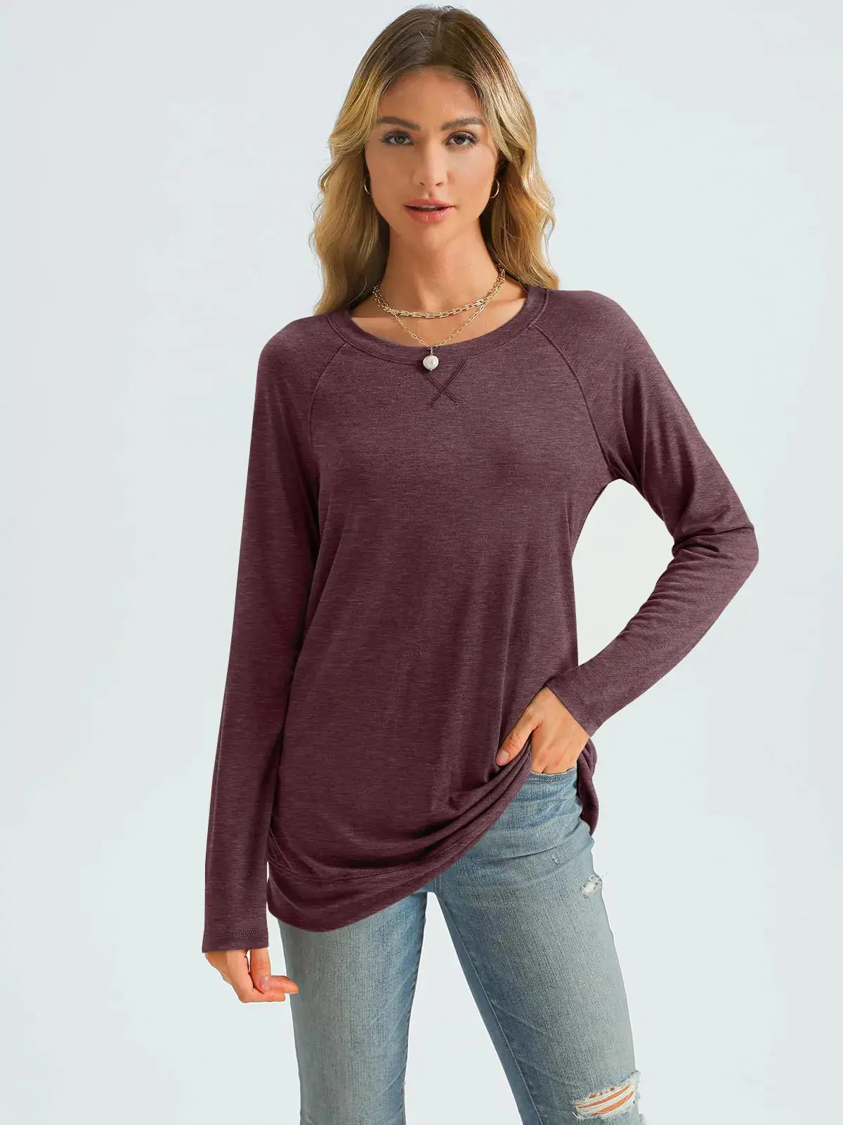 AUTOMET Womens Long Sleeve Shirts Casual Fit Top_Vivareflex_Online