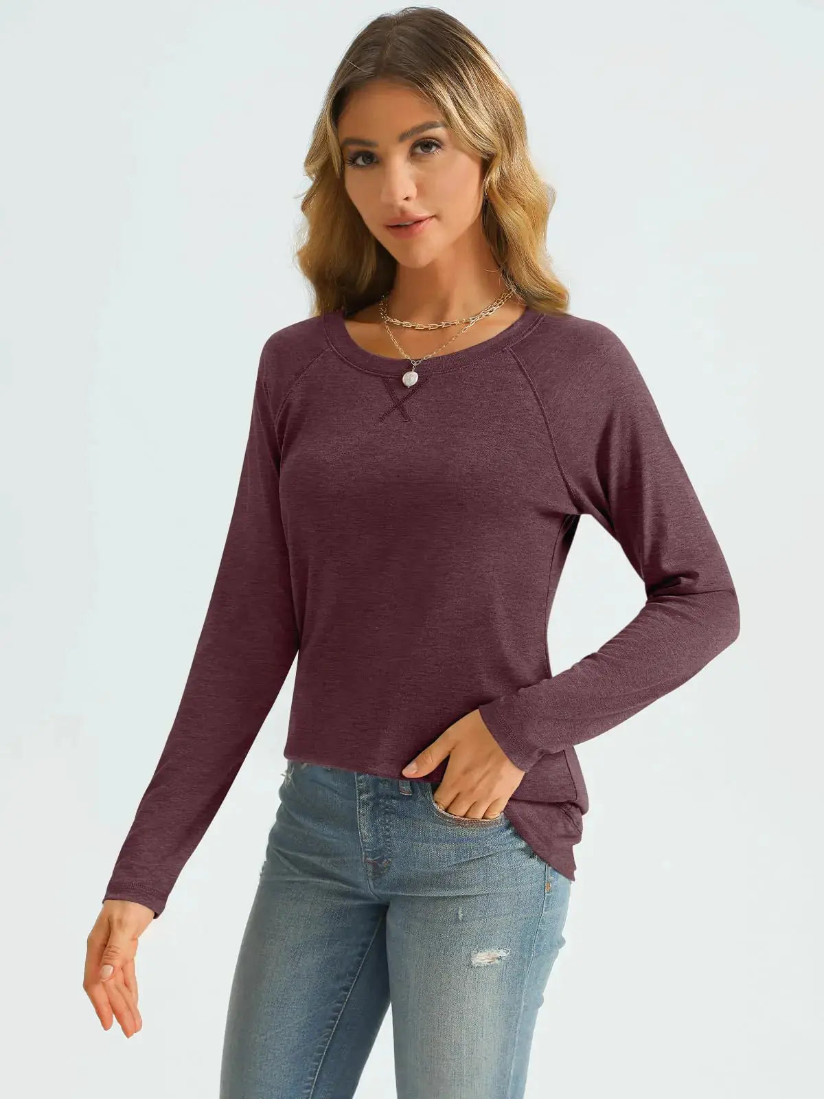 AUTOMET Womens Long Sleeve Shirts Casual Loose Top_Vivareflex_Online