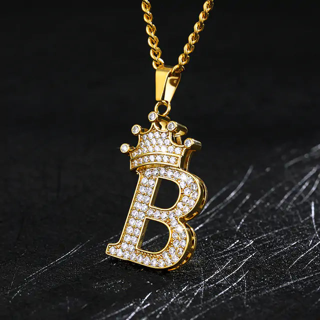 Accessory Zircon Alphabet Necklace Personalized Pendant_Vivareflex_Online