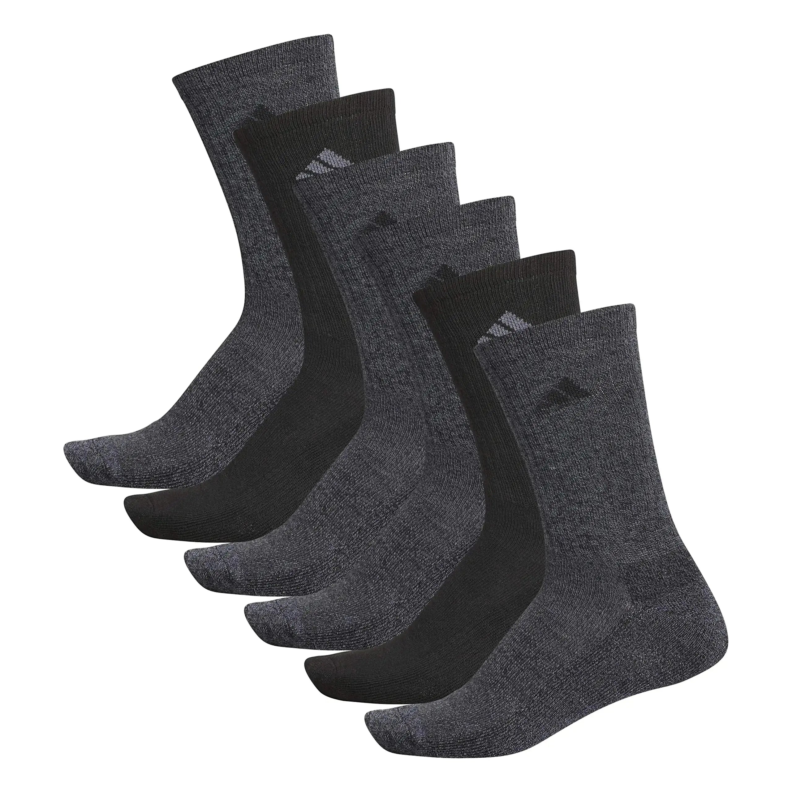 Adidas Men's Athletic Cushioned Crew Socks with Arch Compression for a Secure Fit (6-Pair) - Vivareflex Online