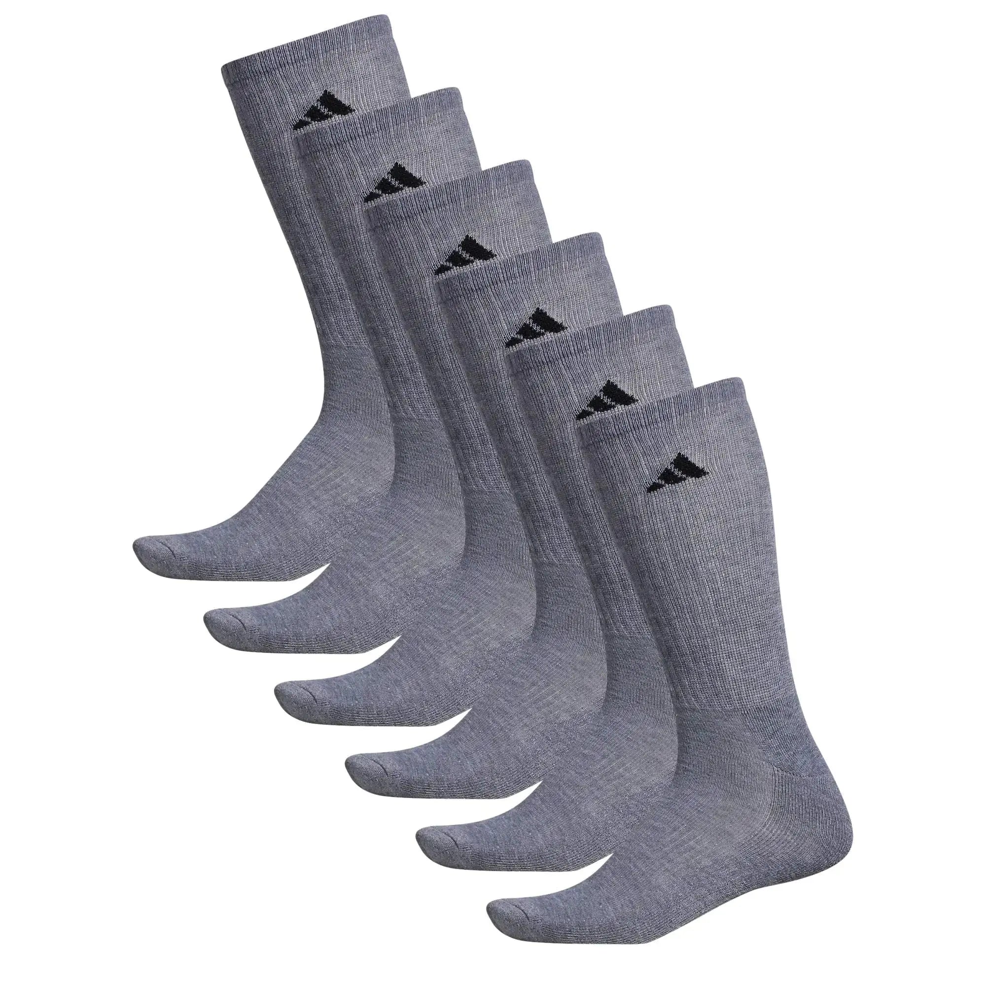 Adidas Men's Athletic Cushioned Crew Socks with Arch Compression for a Secure Fit (6-Pair) - Vivareflex Online