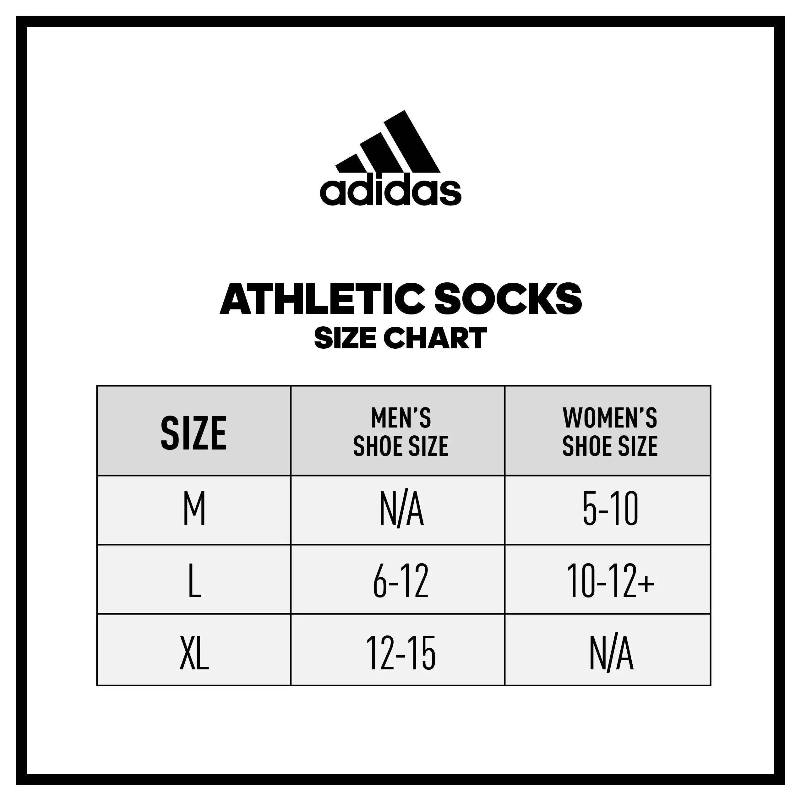 Adidas Men's Athletic Cushioned Crew Socks with Arch Compression for a Secure Fit (6-Pair) - Vivareflex Online