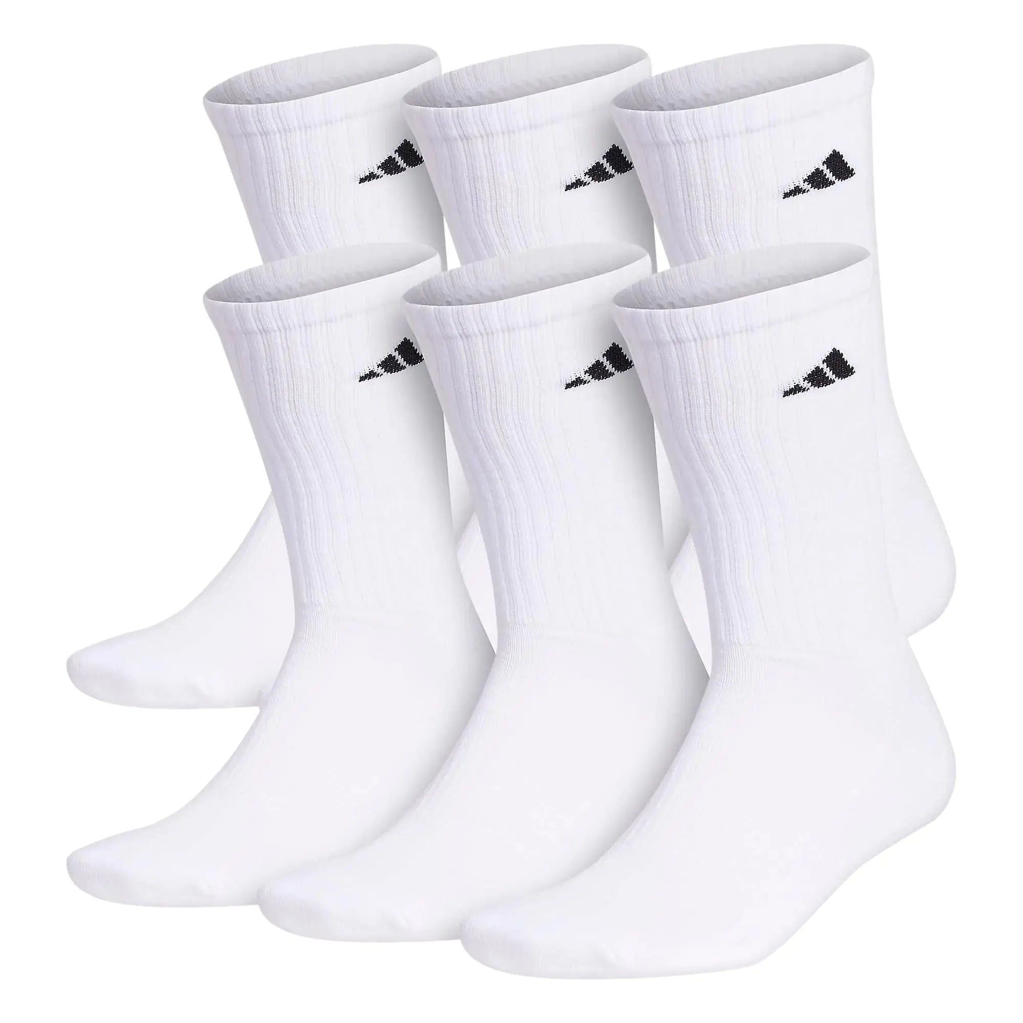 Adidas Men's Athletic Cushioned Crew Socks with Arch Compression for a Secure Fit (6-Pair) - Vivareflex Online