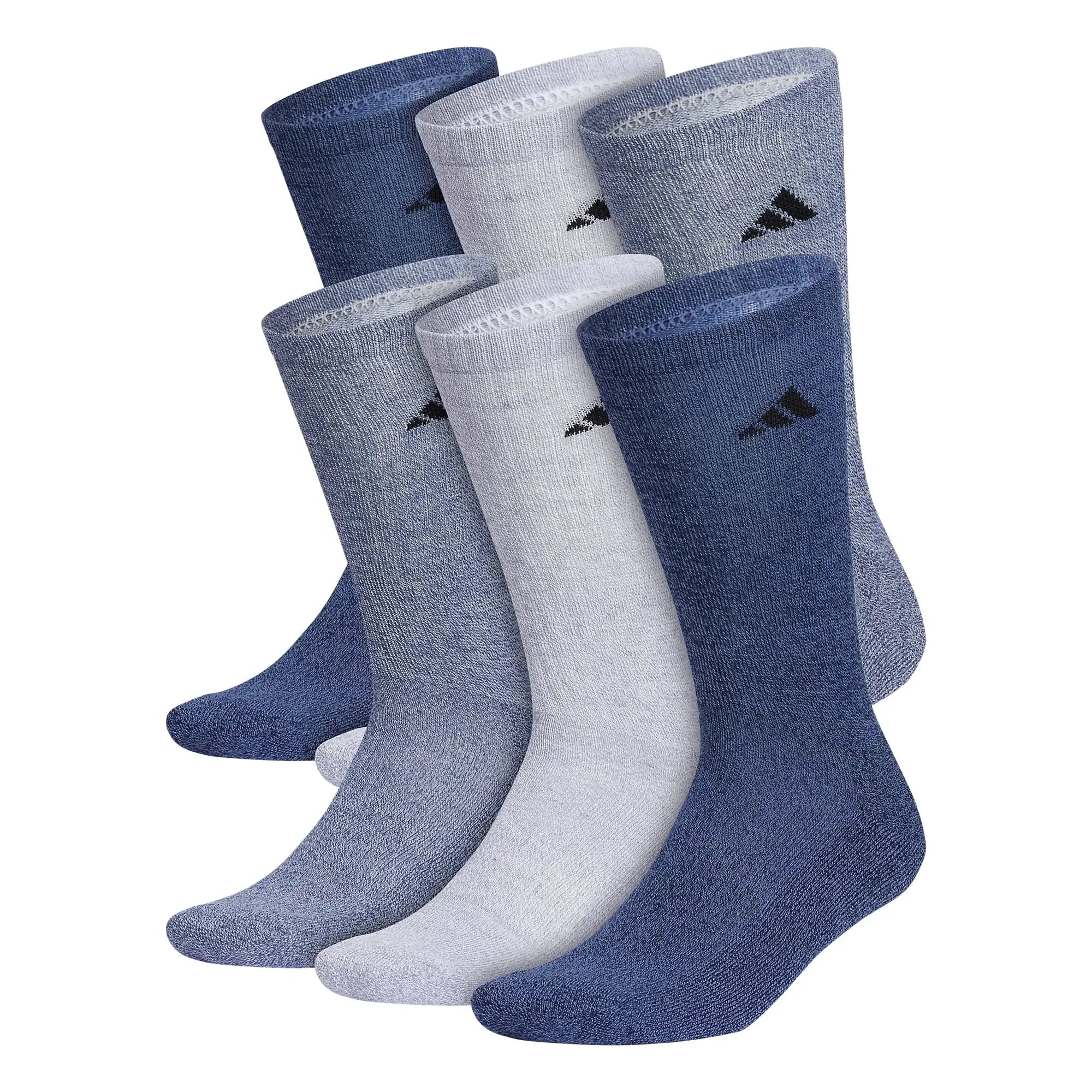Adidas Men's Athletic Cushioned Crew Socks with Arch Compression for a Secure Fit (6-Pair) - Vivareflex Online