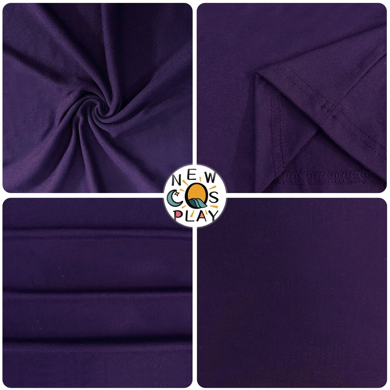 Pantalones de pijama cómodos para mujer de NEWCOSPLAY, pantalones casuales de pierna ancha con cordón y palazzo, color morado puro, talla pequeña 