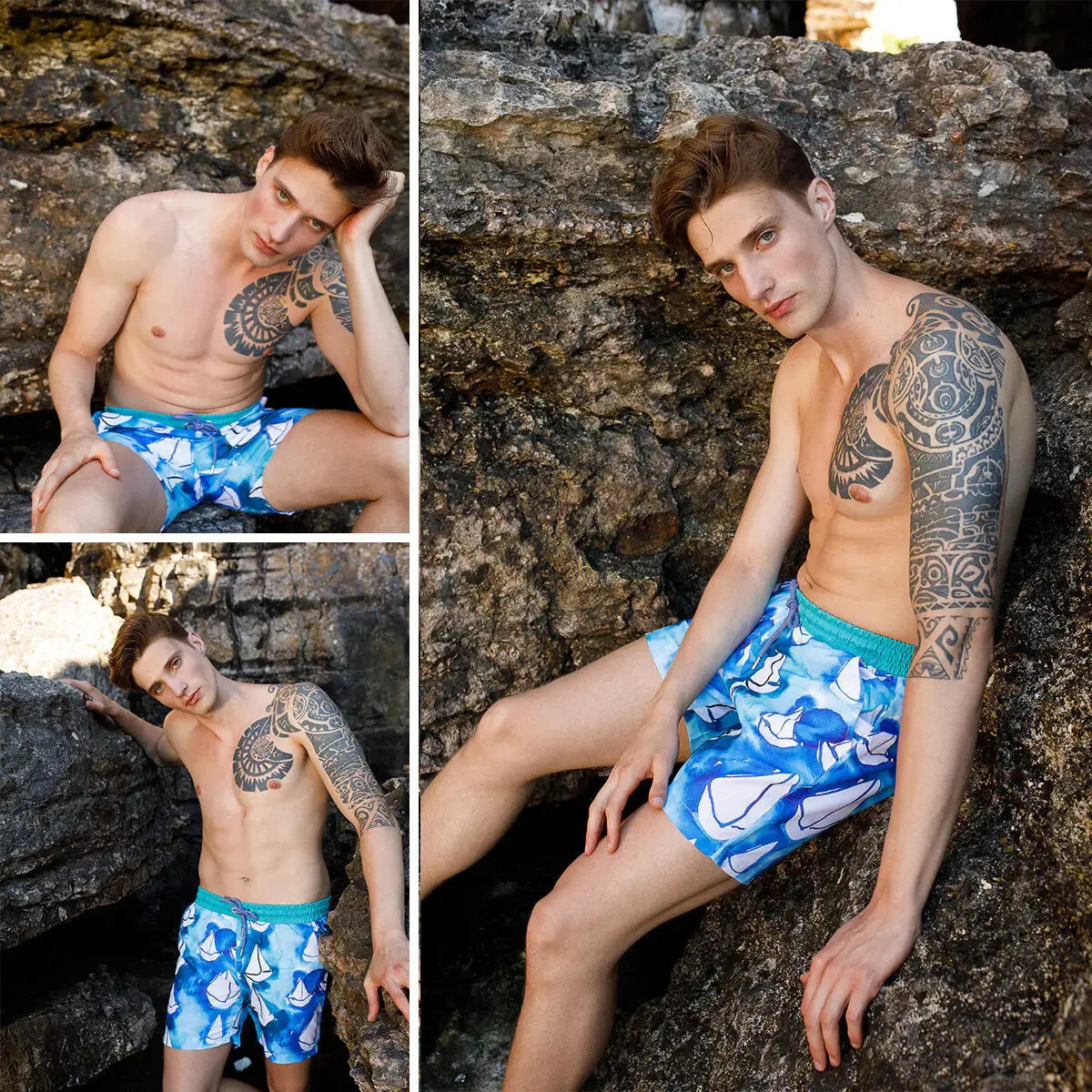 Anemoss Sailboats Men Swim Trunk Vivareflex Online