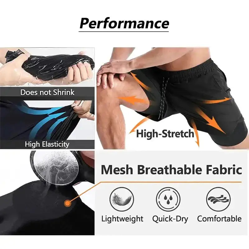 Anime Berserk 2 in 1 Gym Shorts for Men Vivareflex Online