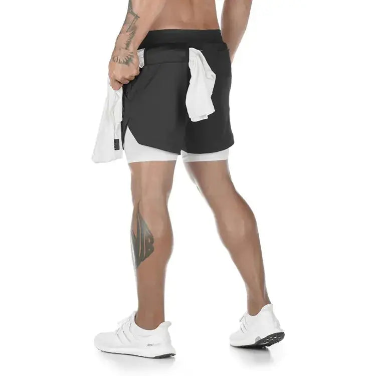 Anime Running Shorts Men Fitness Gym Training 2 in 1 Sports Shorts Vivareflex Online