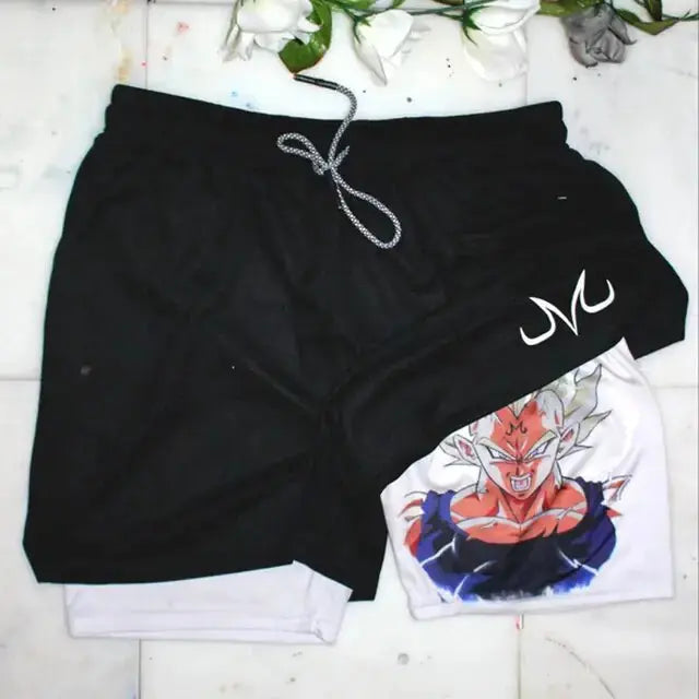 Anime Running Shorts Men Fitness Gym Training 2 in 1 Sports Shorts Vivareflex Online