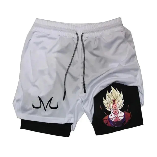Anime Running Shorts Men Fitness Gym Training 2 in 1 Sports Shorts Vivareflex Online