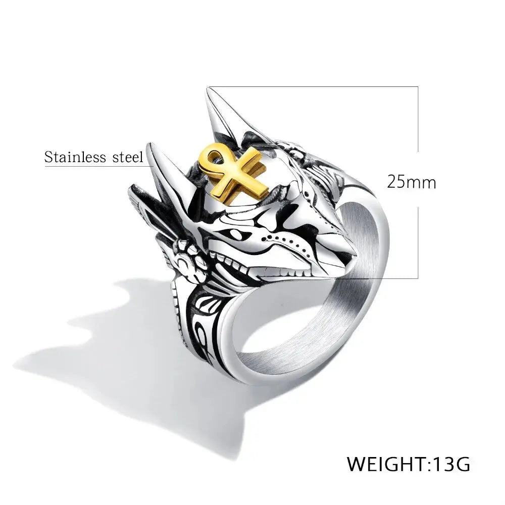 Anubis Wolf Handsome Ring For Men Vivareflex Online