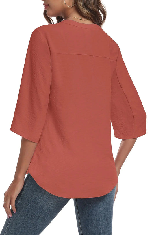 Askyes Women's 2024 Summer Chiffon Blouses - Short Sleeve_Vivareflex_Online