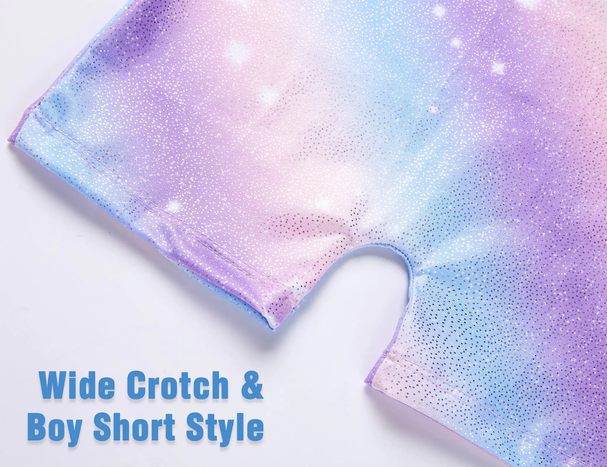 Leotards for Girls Gymnastics Kids Children Biketard with Shorts Sparkly Unicorn Dance Unitards - Vivareflex Online