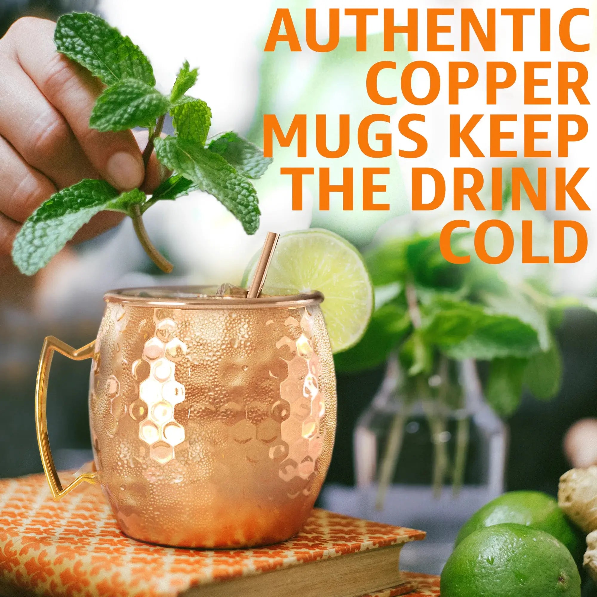 Authentic Copper Moscow Mule Mugs - Twin Set with Extras Vivareflex Online