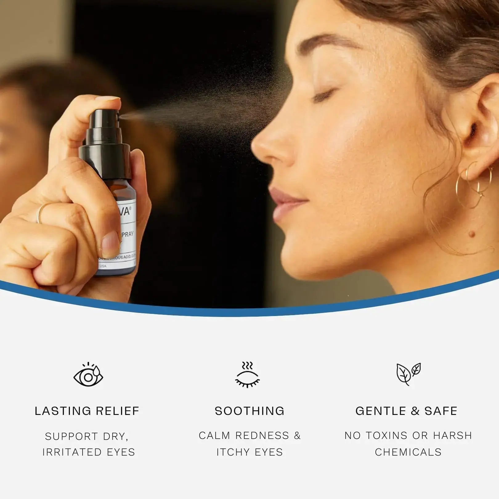Avenova Eyelid and Eyelash Cleanser Spray - Pure Hypochlorous Acid, Gentle Everyday Lash Cleanser For Eye Irritation, 20mL (0.68oz) - Vivareflex Online