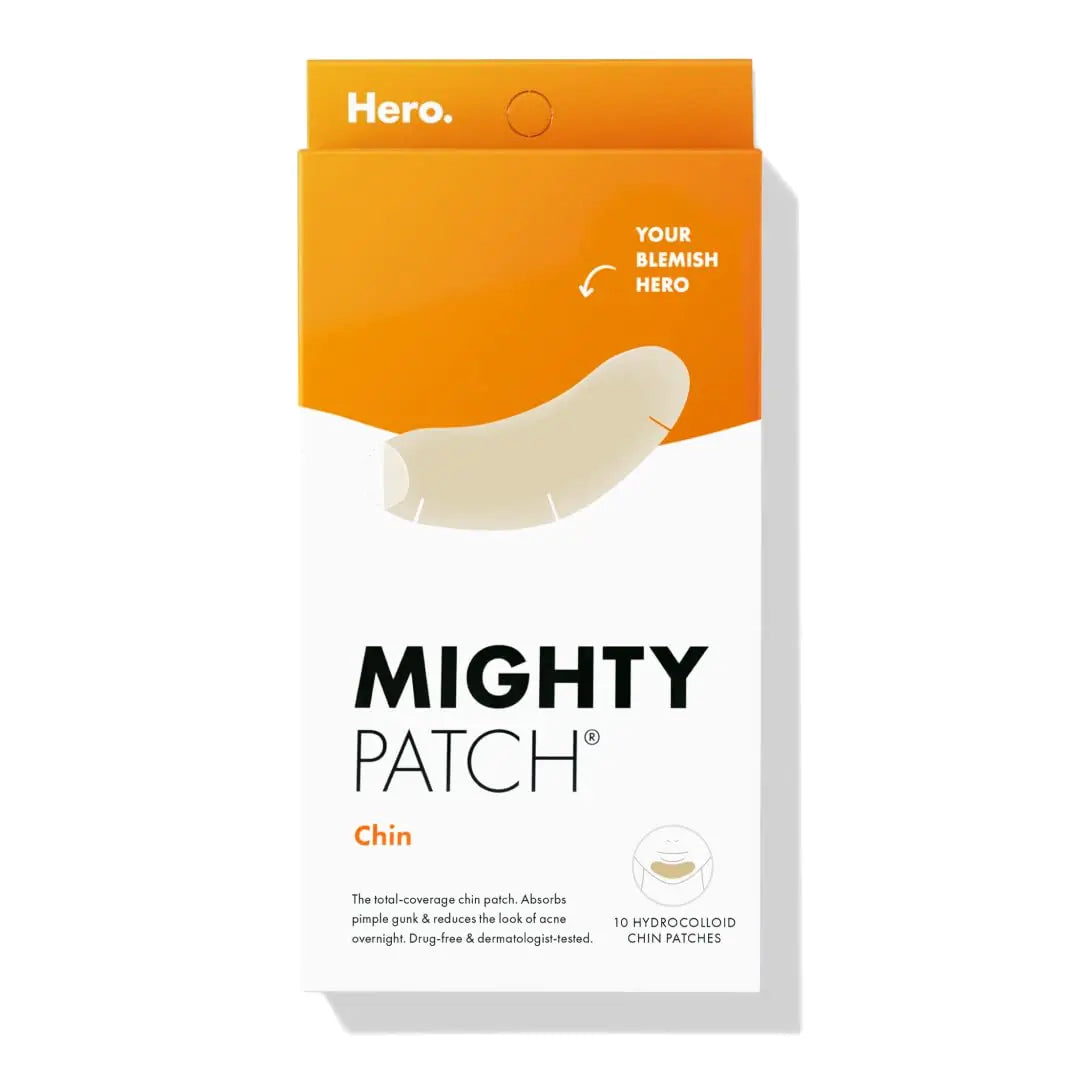 Parche para el mentón Mighty Patch™ de Hero Cosmetics: parche hidrocoloide contorneado extragrande para imperfecciones y granos, no irritante (10 unidades) 10 unidades (paquete de 1) 