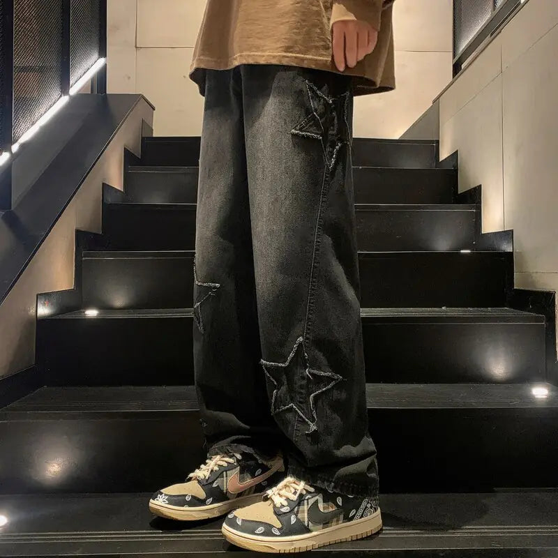 Y2K Vintage Men Korean Blue Streetwear Vivareflex Online