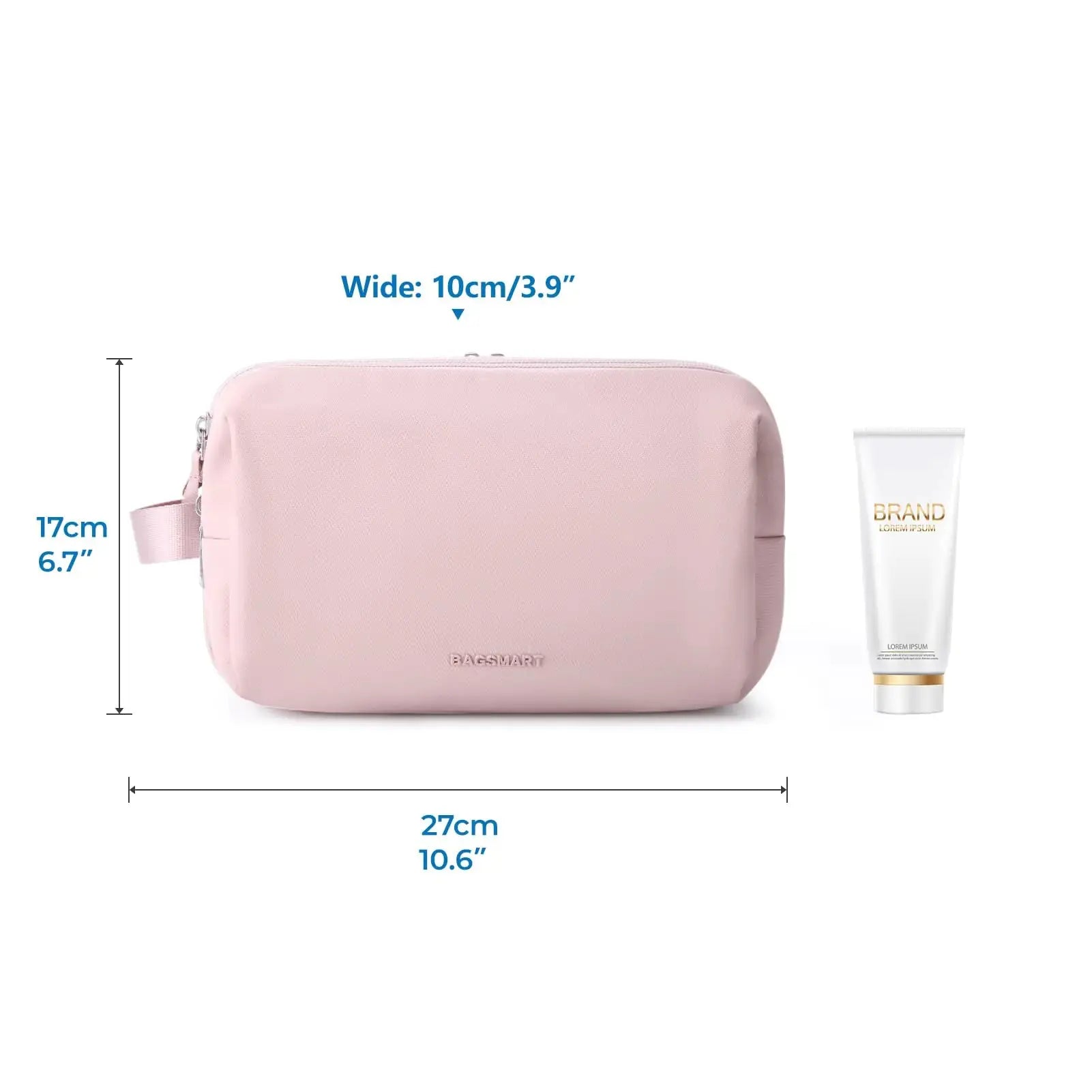 BAGSMART Pink Toiletry Bag – Stylish Travel Organizer for Women - Vivareflex Online