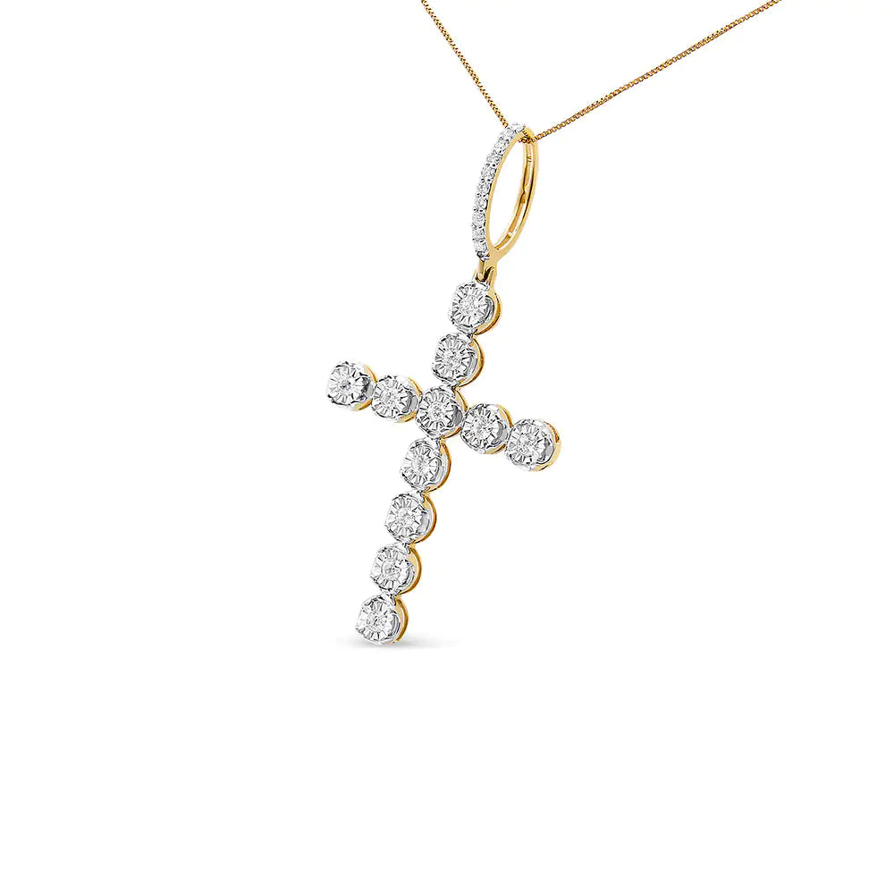 Golden Faith Diamond Cross Pendant - 10K No Chain Vivareflex Online