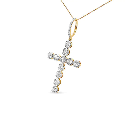 Golden Faith Diamond Cross Pendant - 10K No Chain Vivareflex Online