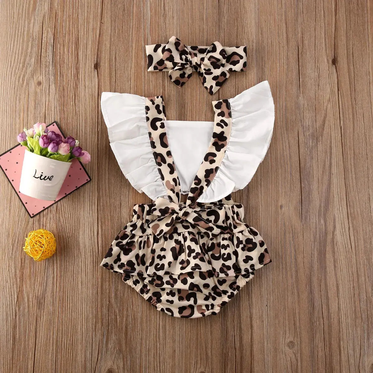 Girl Leopard Romper Clothes_Vivareflex_Online