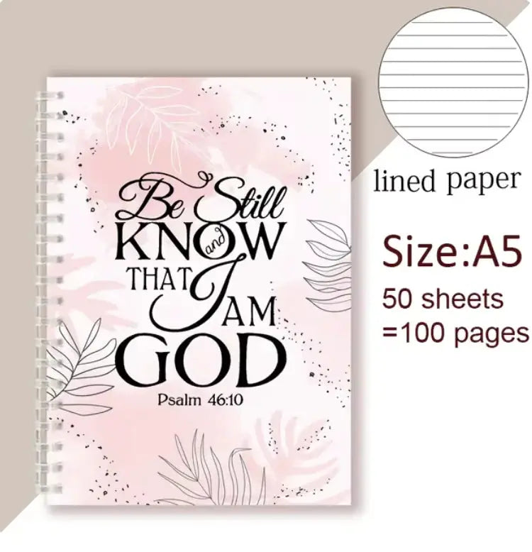 Be Still and Know That I Am God - Christian Spiral Notebook with Psalm 46:10 Quote Vivareflex Online