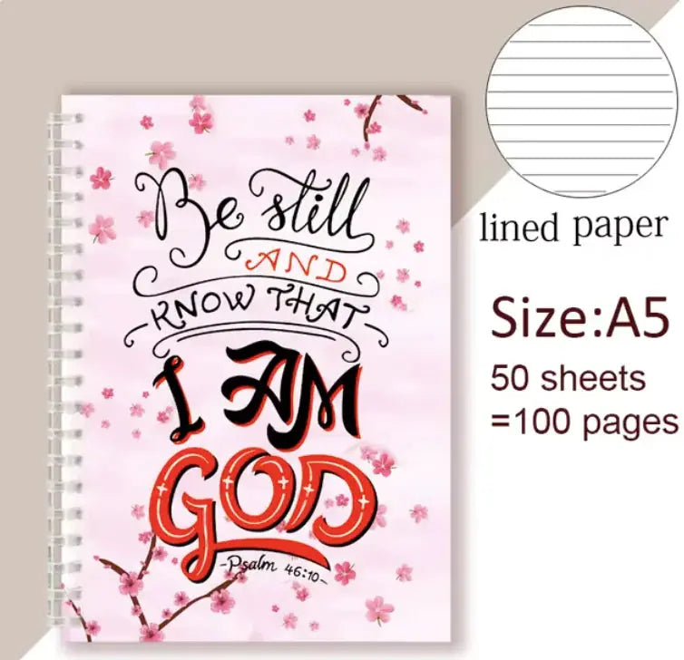 Be Still and Know That I Am God - Christian Spiral Notebook with Psalm 46:10 Quote Vivareflex Online