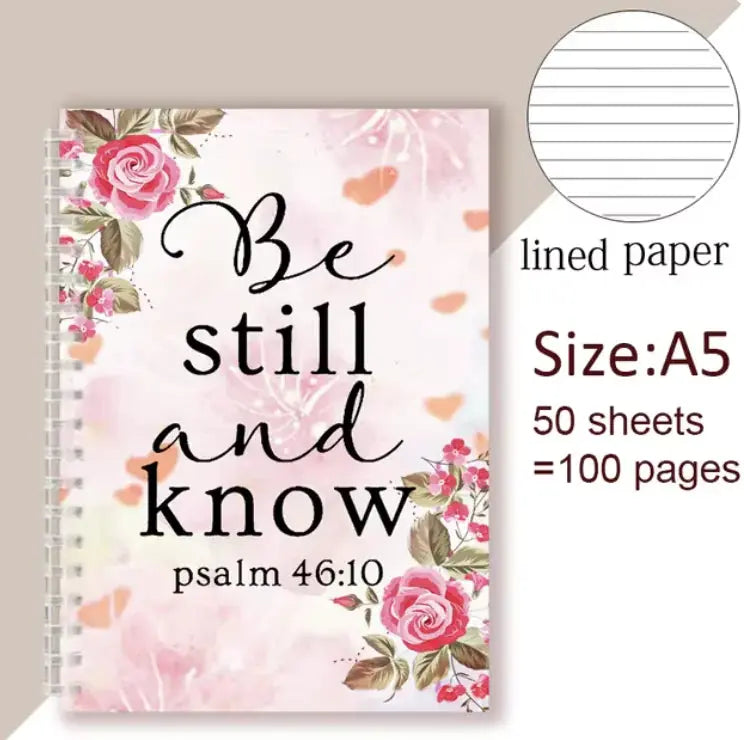 Be Still and Know That I Am God - Christian Spiral Notebook with Psalm 46:10 Quote Vivareflex Online