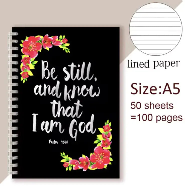 Be Still and Know That I Am God - Christian Spiral Notebook with Psalm 46:10 Quote Vivareflex Online